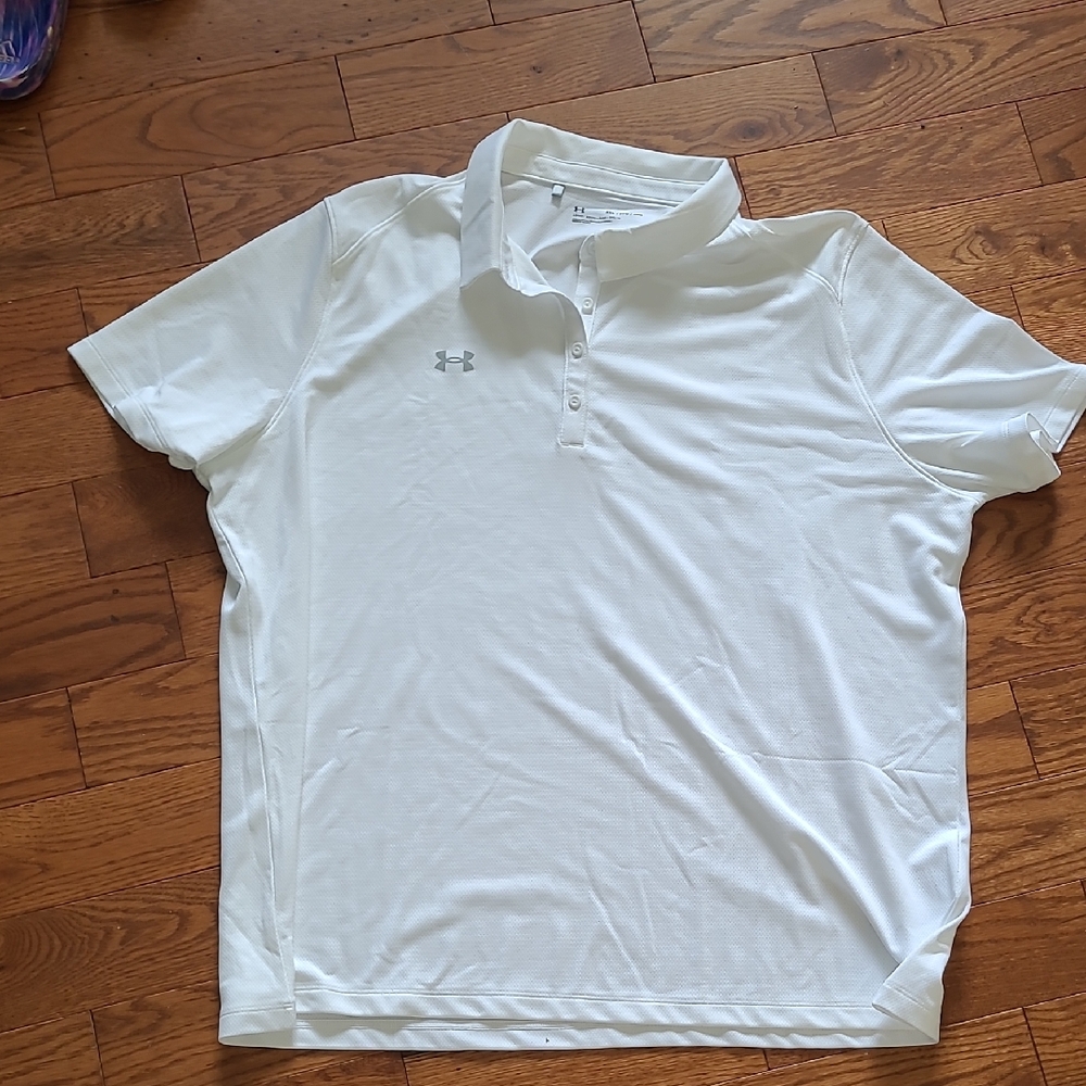 Under Armour White Short Sleeve Performance Tee